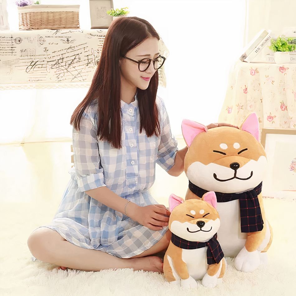 Peluche chien marron doux compagnon enfant chambre La compagnie de la peluche