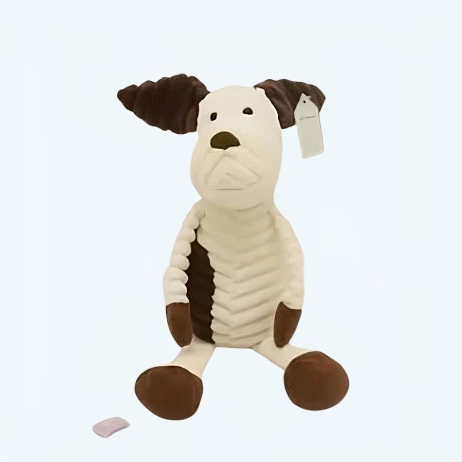 Peluche chien marron doux enfant câlin cadeau La compagnie de la peluche