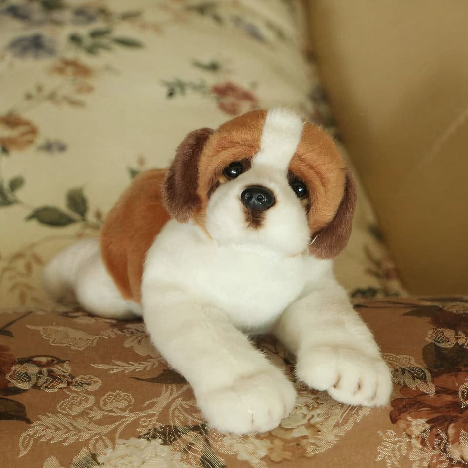 Peluche chien Saint-richard douce peluche câline enfant La compagnie de la peluche