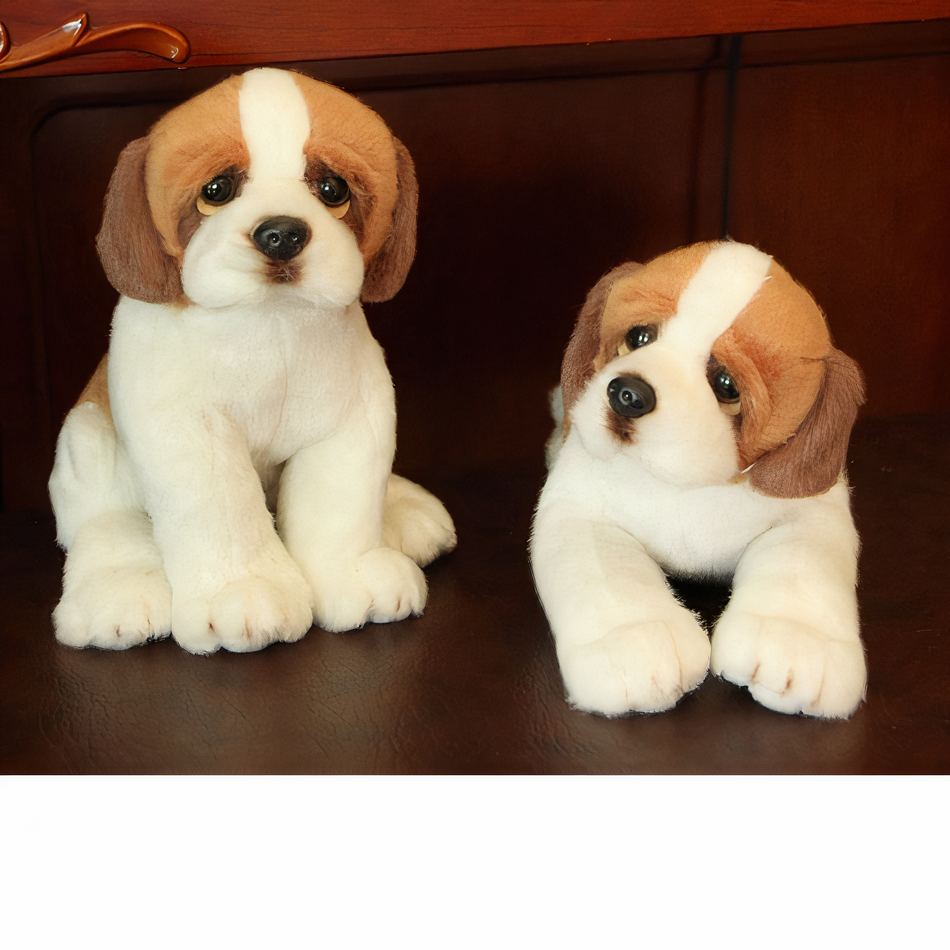 Peluche chien Saint-richard douce peluche câline enfant La compagnie de la peluche