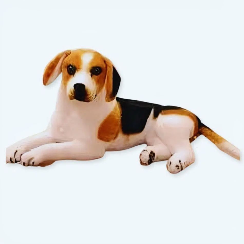 Peluche chien tricolore géant doux et câlin enfant La compagnie de la peluche