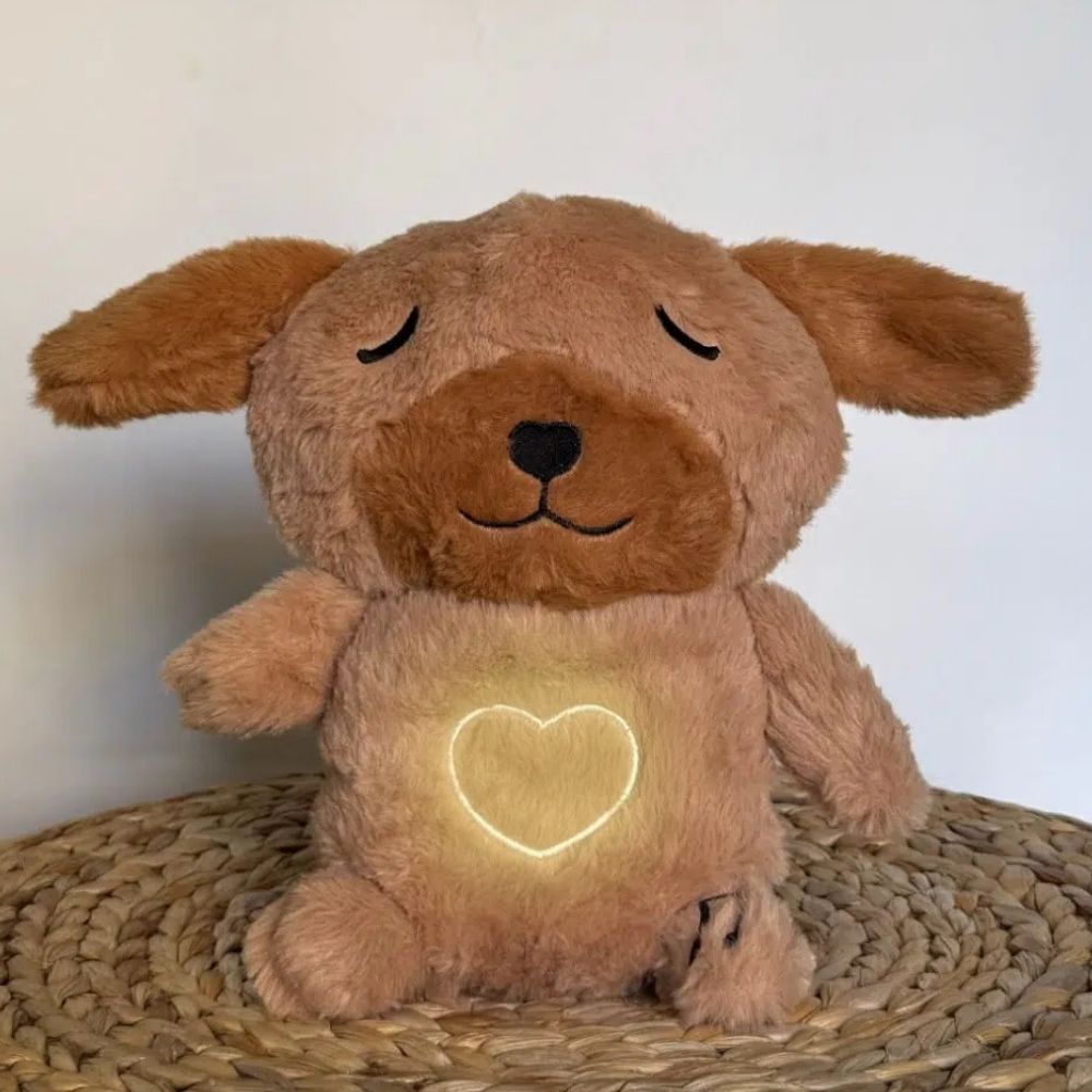 Peluche chien veilleuse douce nuit apaisante enfant La compagnie de la peluche