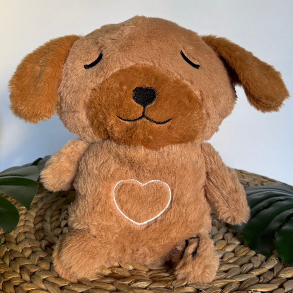 Peluche chien veilleuse douce nuit apaisante enfant La compagnie de la peluche