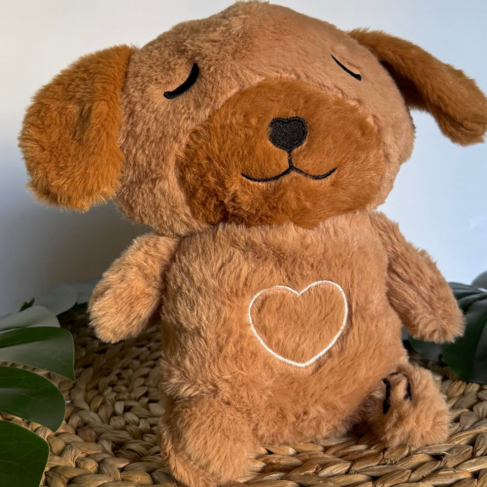 Peluche chien veilleuse douce nuit apaisante enfant La compagnie de la peluche