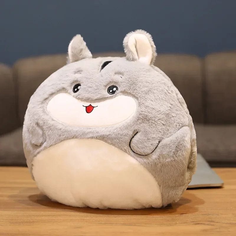 Peluche chinchilla squishmallow réchauffe main joyeux