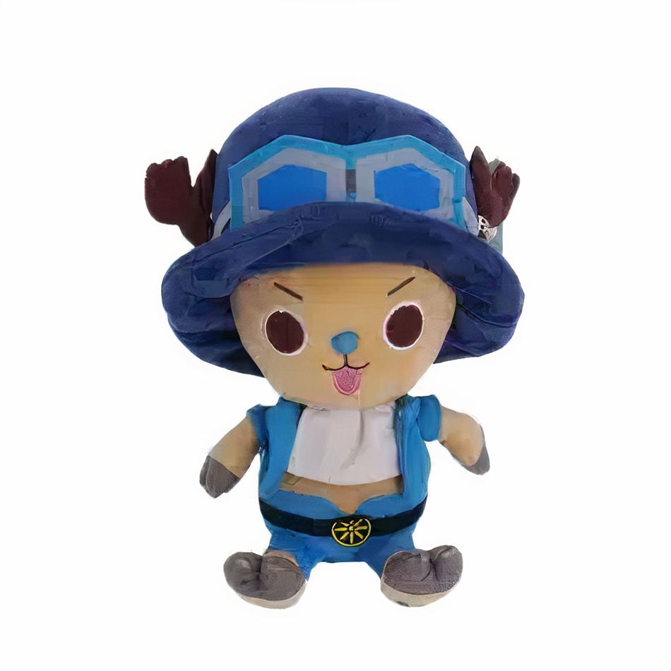 Peluche Chopper One Piece bleu douce pirate aventure La compagnie de la peluche