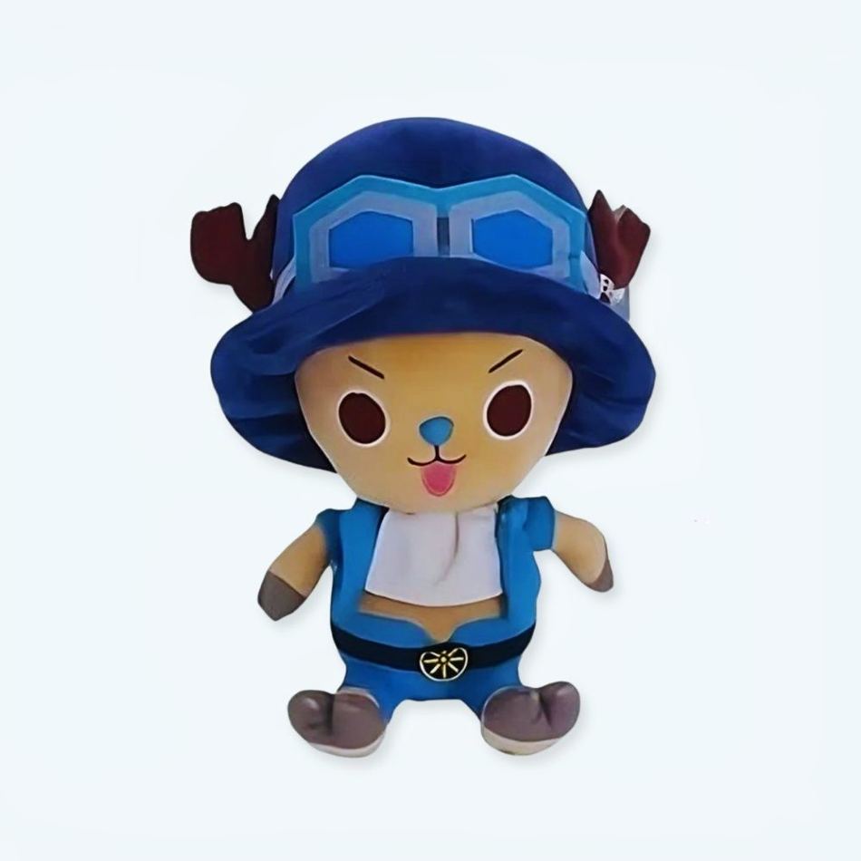 Peluche Chopper One Piece bleu douce pirate aventure La compagnie de la peluche