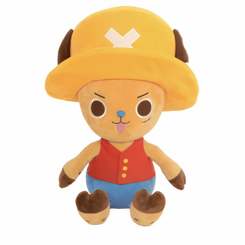 Peluche Chopper One Piece jaune douce collection enfant 25cm La compagnie de la peluche