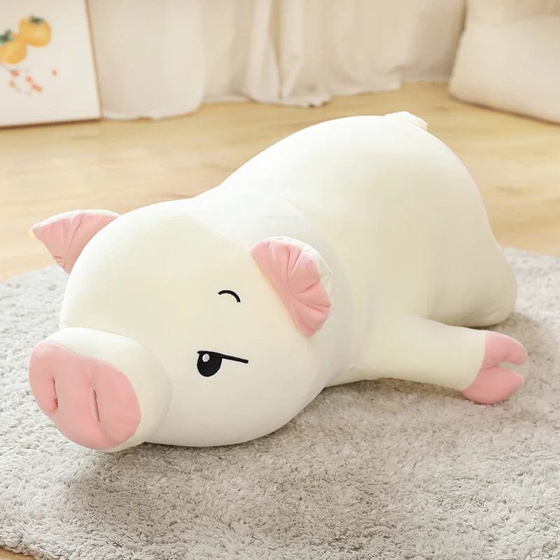 Peluche cochon allongé endormi 75cm