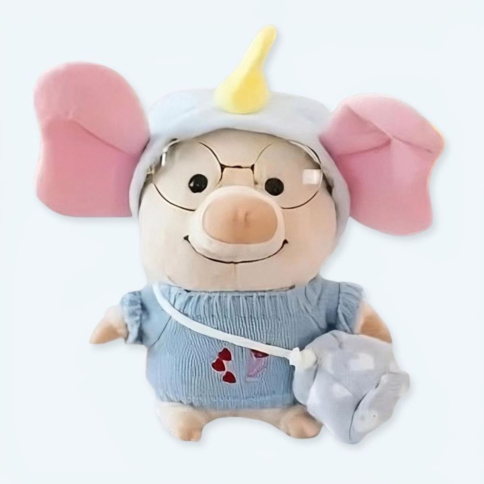 Peluche cochon déguisé éléphant doux enfant câlin La compagnie de la peluche