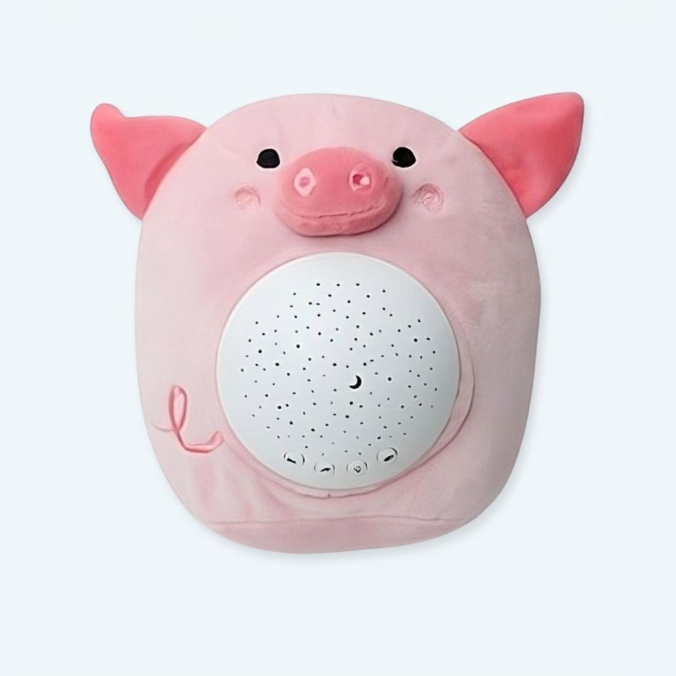 Peluche cochon doux sonore apaisant pour enfants La compagnie de la peluche