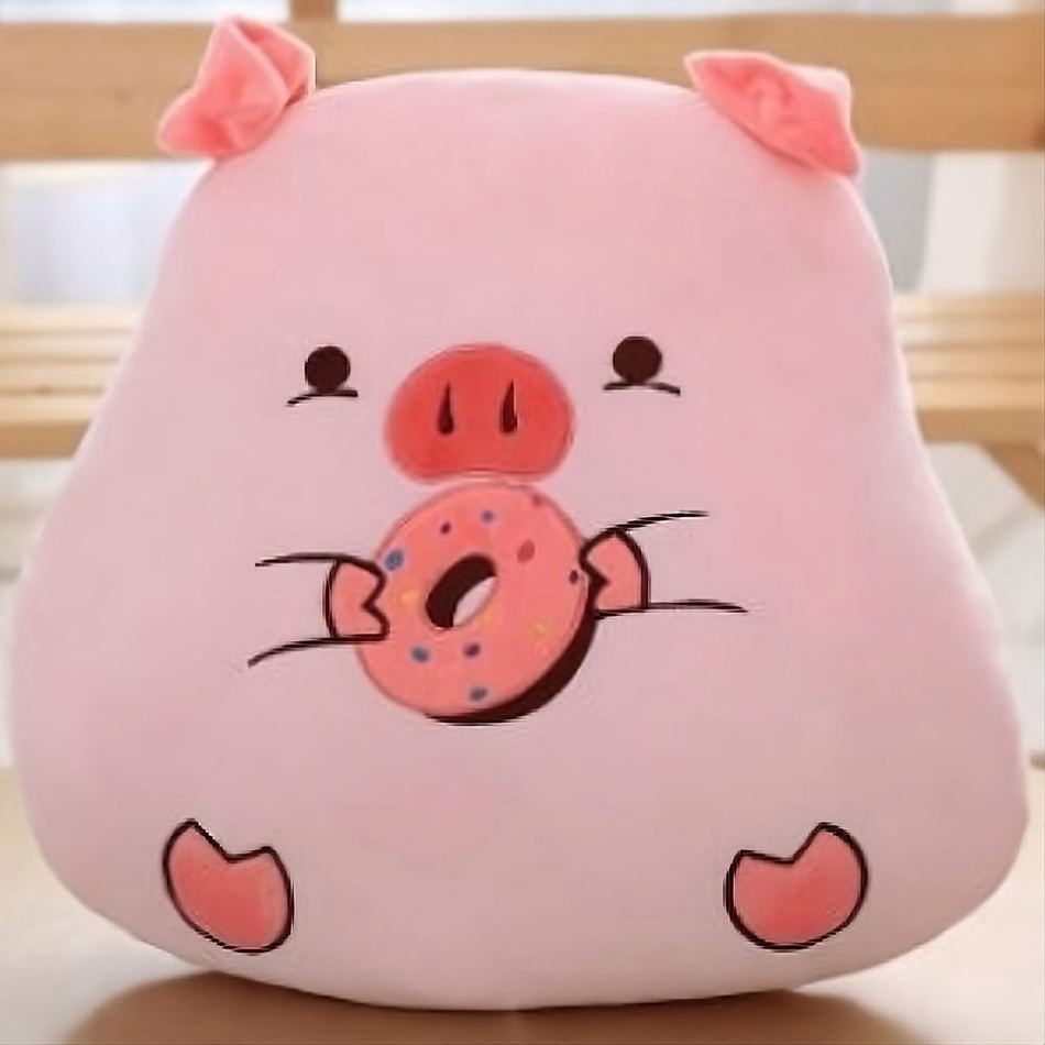 Peluche cochon gourmand douillet enfant cadeau doux La compagnie de la peluche