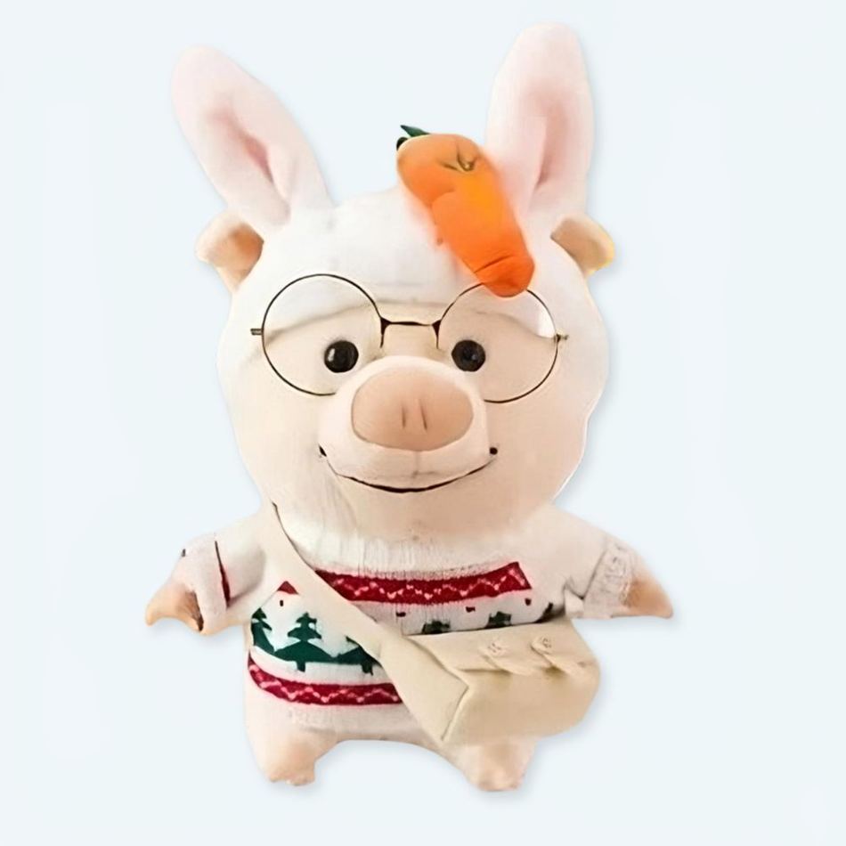Peluche cochon Noël doux vêtement festif hiver chaleureux La compagnie de la peluche