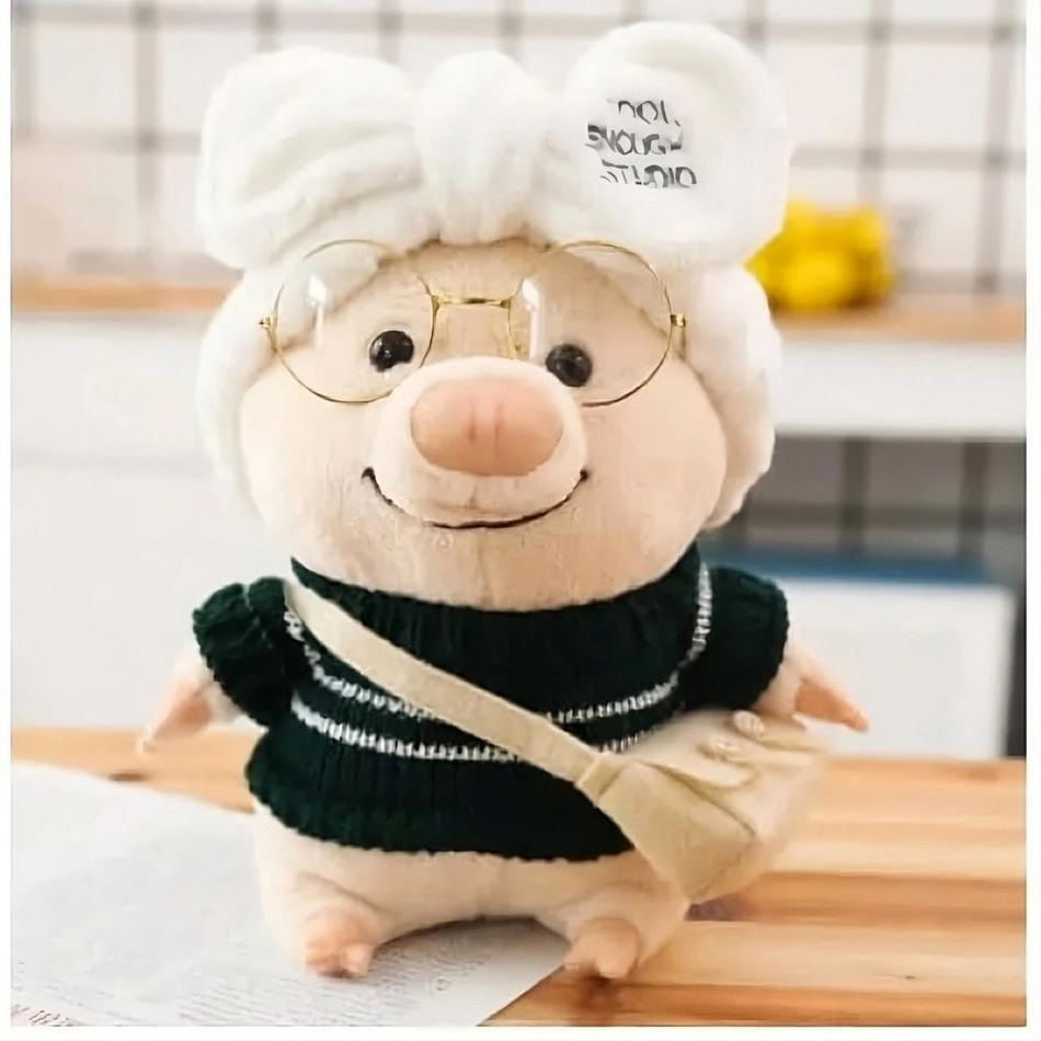 Peluche cochon noir chic doux cadeau enfant chambre La compagnie de la peluche