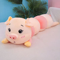 Peluche cochon oreiller doux détente confortable chambre 100cm / yeux-ouverts La compagnie de la peluche