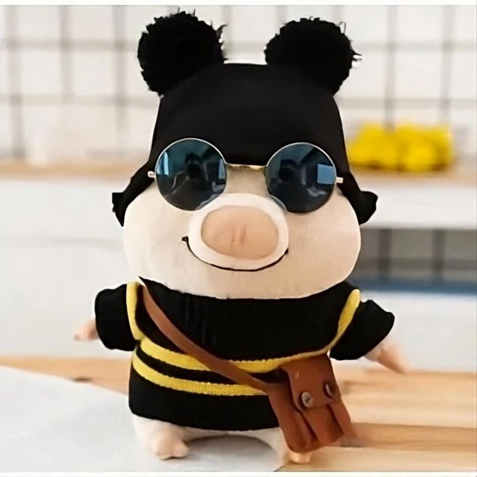 Peluche cochon rose douce déguisée en abeille amusante La compagnie de la peluche