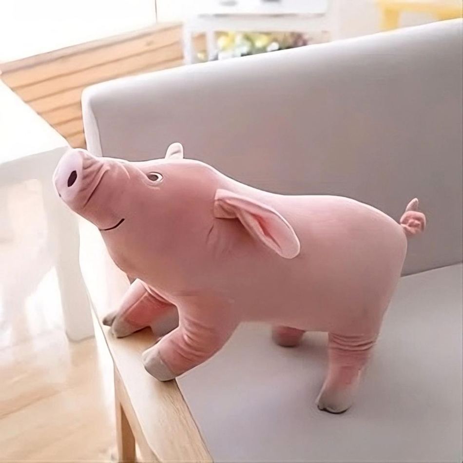 Peluche cochon rose doux câlin compagnon enfant La compagnie de la peluche
