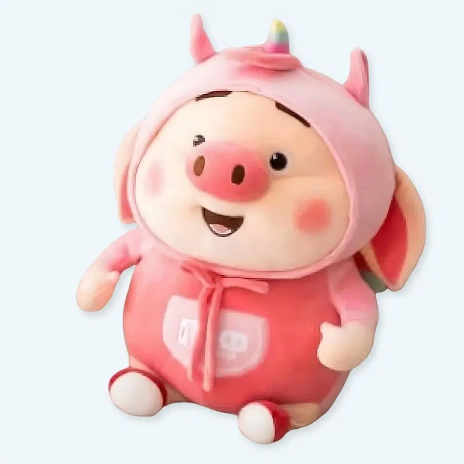 Peluche cochon rose kawaii doux et mignon enfant 25cm La compagnie de la peluche