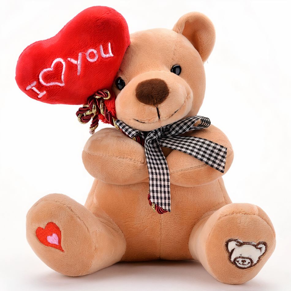 Peluche coeur câlin douce mignon compagnon amour La compagnie de la peluche