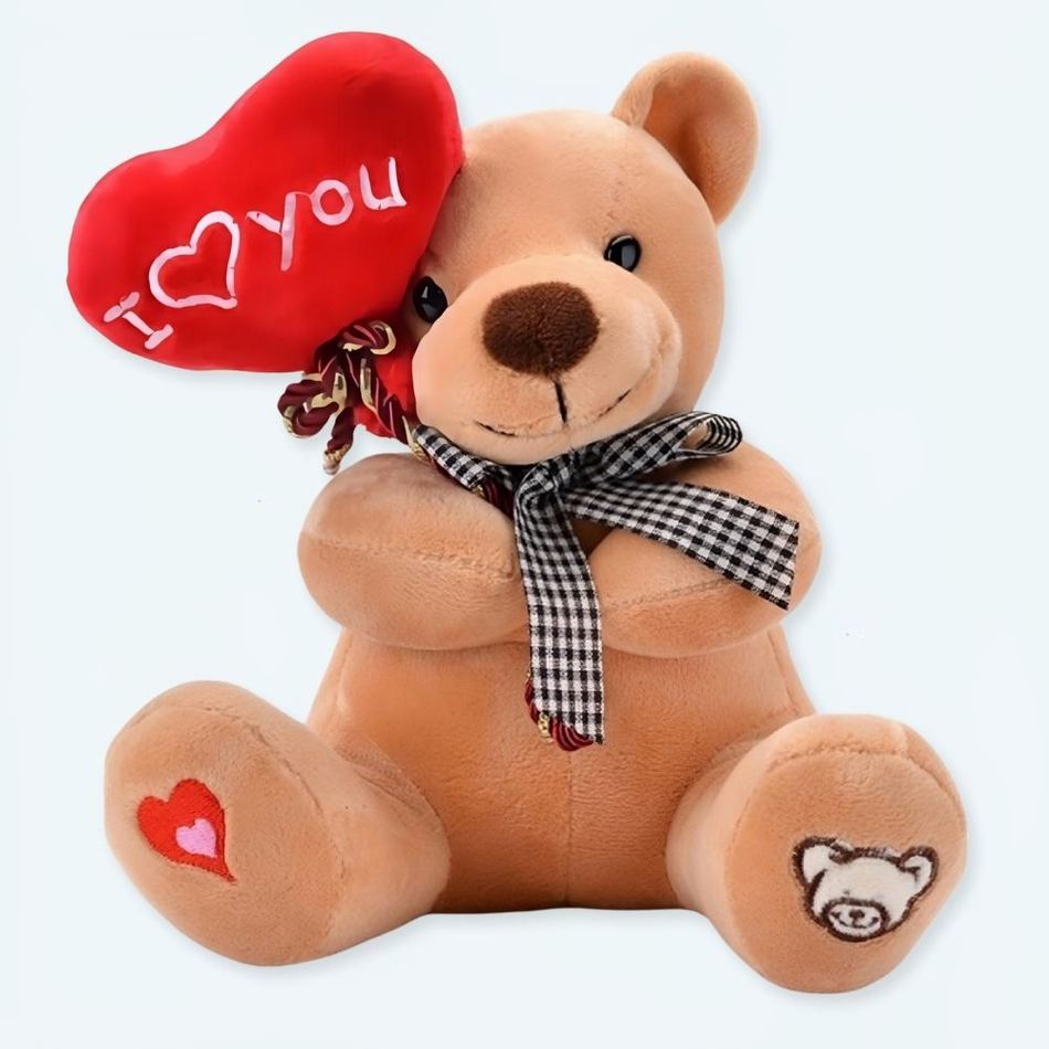 Peluche coeur câlin douce mignon compagnon amour La compagnie de la peluche