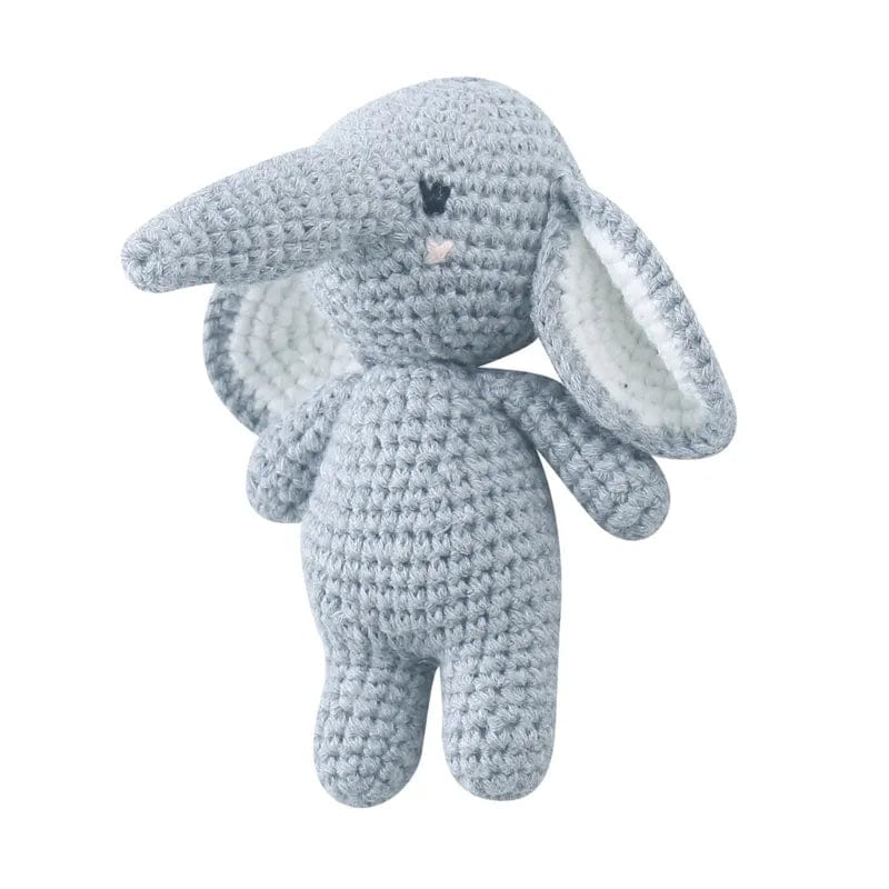 Peluche crochet éléphant aux oreilles tombantes