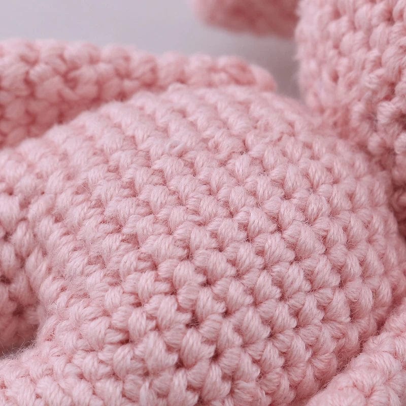 Peluche crochet éléphant tout rose