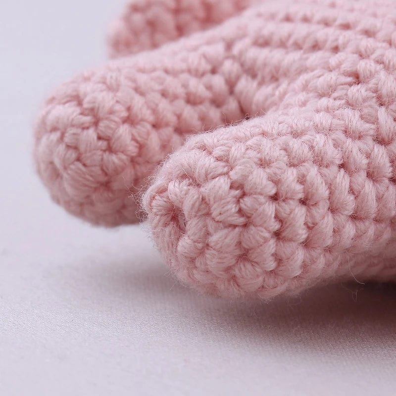 Peluche crochet éléphant tout rose