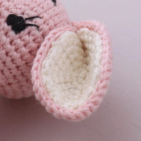 Peluche crochet éléphant tout rose