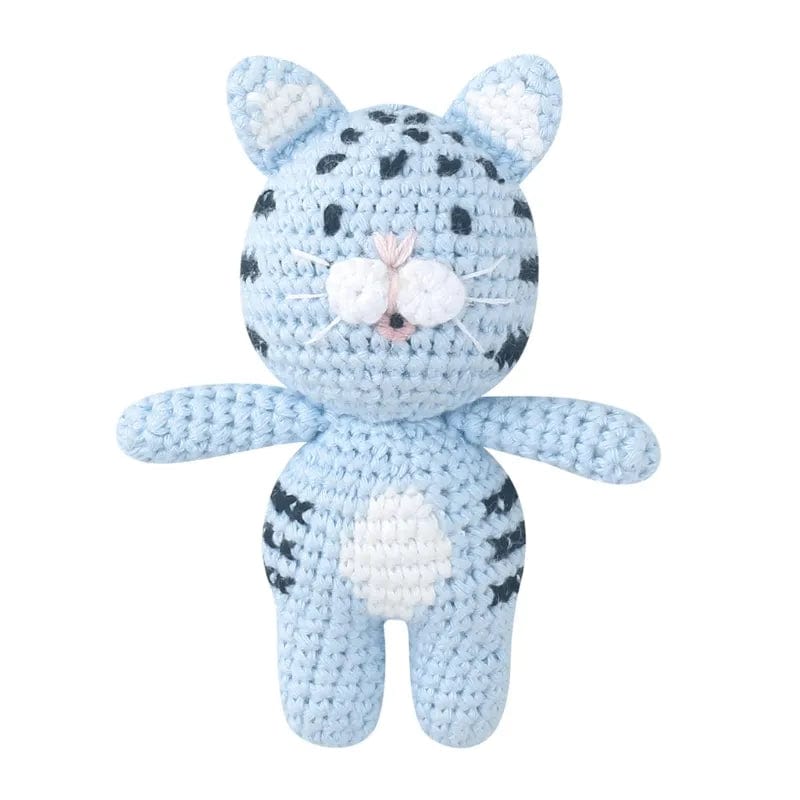 Peluche crochet léopard bleu tacheté