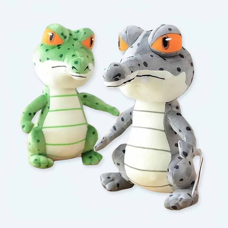 Peluche crocodile vert doux jungle enfant câlin 25cm La compagnie de la peluche