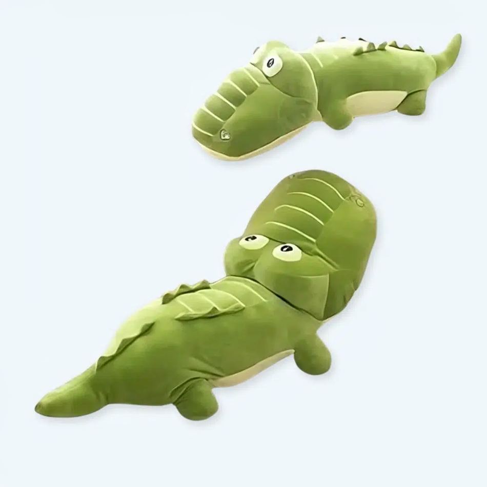 Peluche crocodile vert géant doux câlin enfant 65cm La compagnie de la peluche
