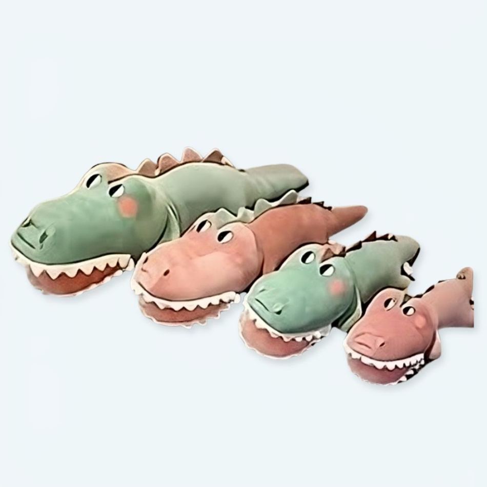 Peluche crocodile verte drôle enfant douce câline 70cm La compagnie de la peluche