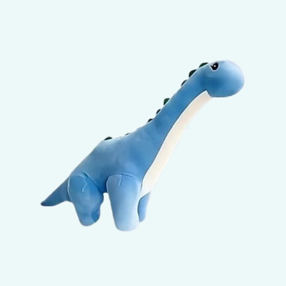 Peluche dinosaure bleu doux câlin enfant chambre déco 32cm La compagnie de la peluche