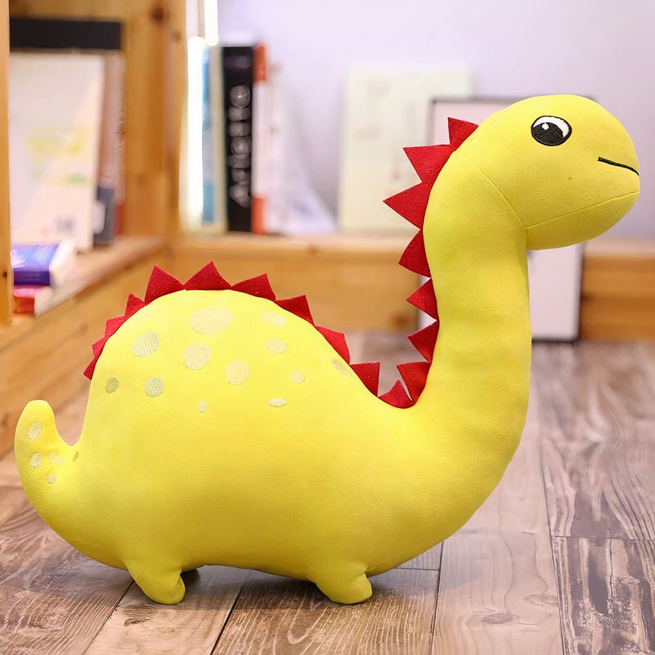 Peluche dinosaure jaune amusant doux chambre enfant La compagnie de la peluche