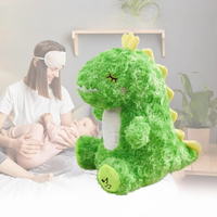 Peluche dinosaure mignon berceuse douce respiration vert La compagnie de la peluche