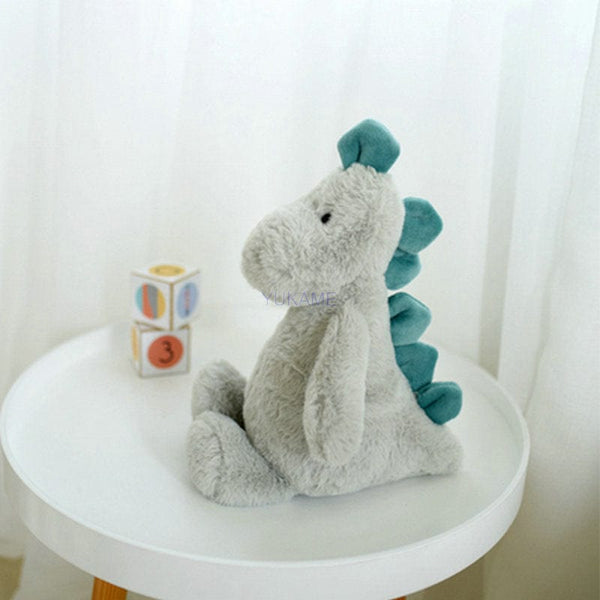 Peluche dinosaure petit bleu et gris