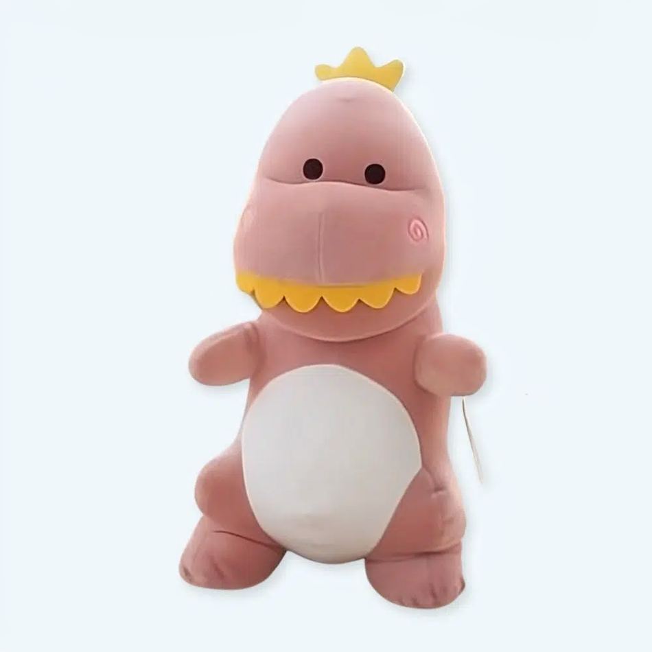 Peluche dinosaure rigolo vert doux enfant câlin La compagnie de la peluche