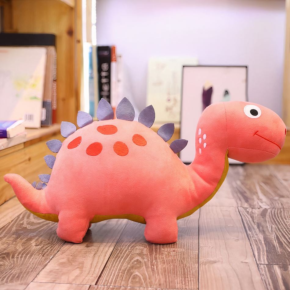 Peluche dinosaure rose amusant enfant doux câlin chambre La compagnie de la peluche