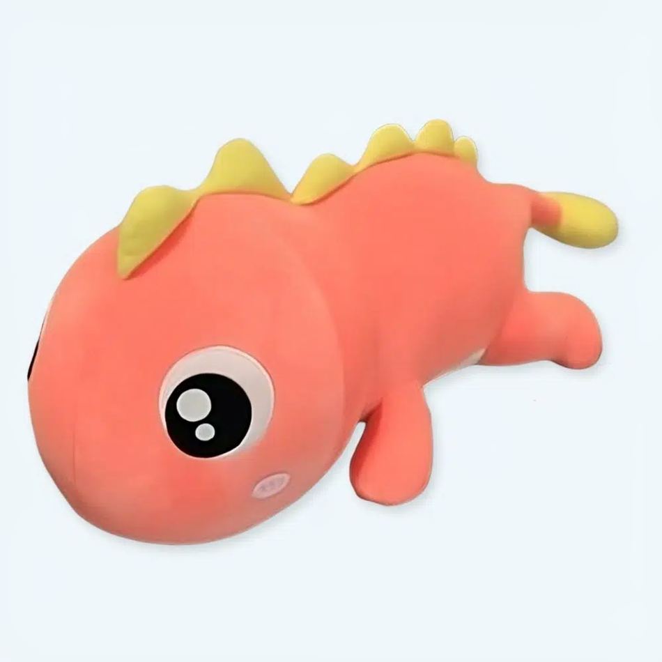 Peluche dinosaure rose doux kawaii enfant câlin 100cm La compagnie de la peluche