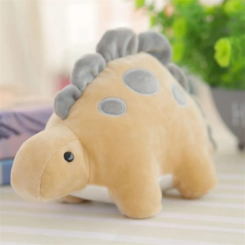 Peluche dinosaure stégosaure brun