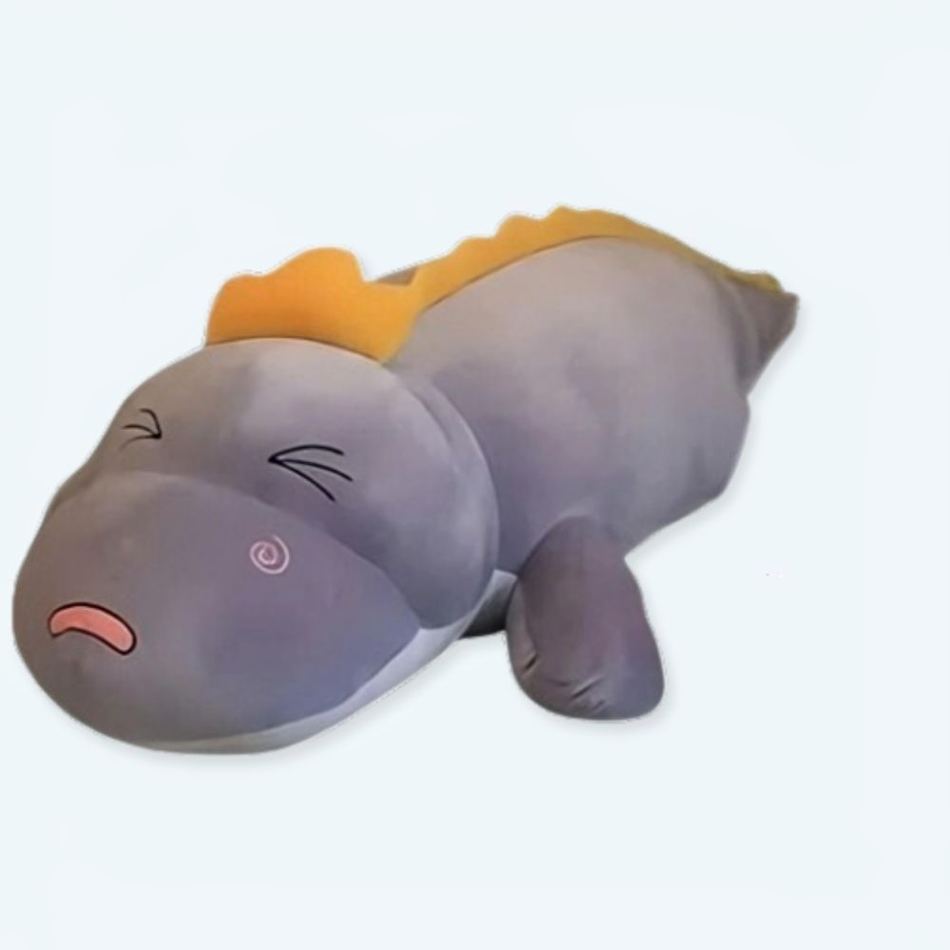Peluche dinosaure violet doux enfant jurassique câlin 80cm La compagnie de la peluche