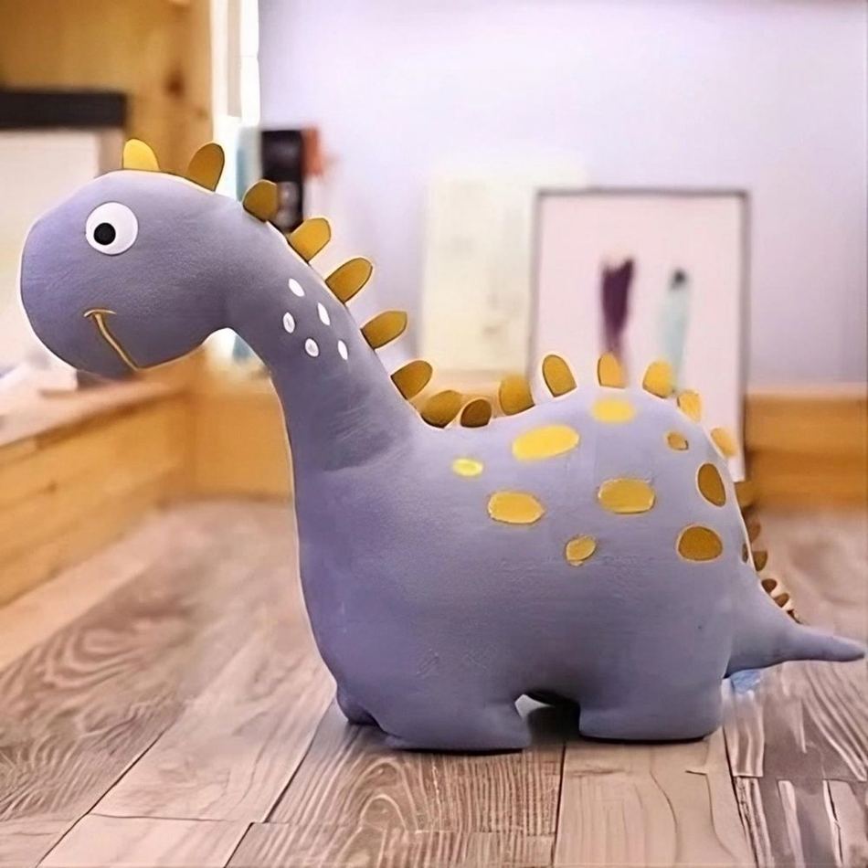 Peluche dinosaure violette amusante douce enfant La compagnie de la peluche