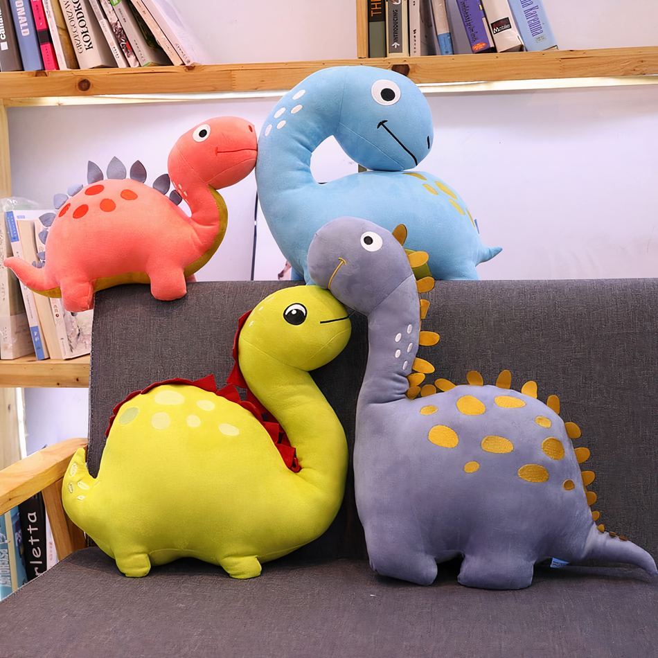 Peluche dinosaure violette amusante douce enfant La compagnie de la peluche