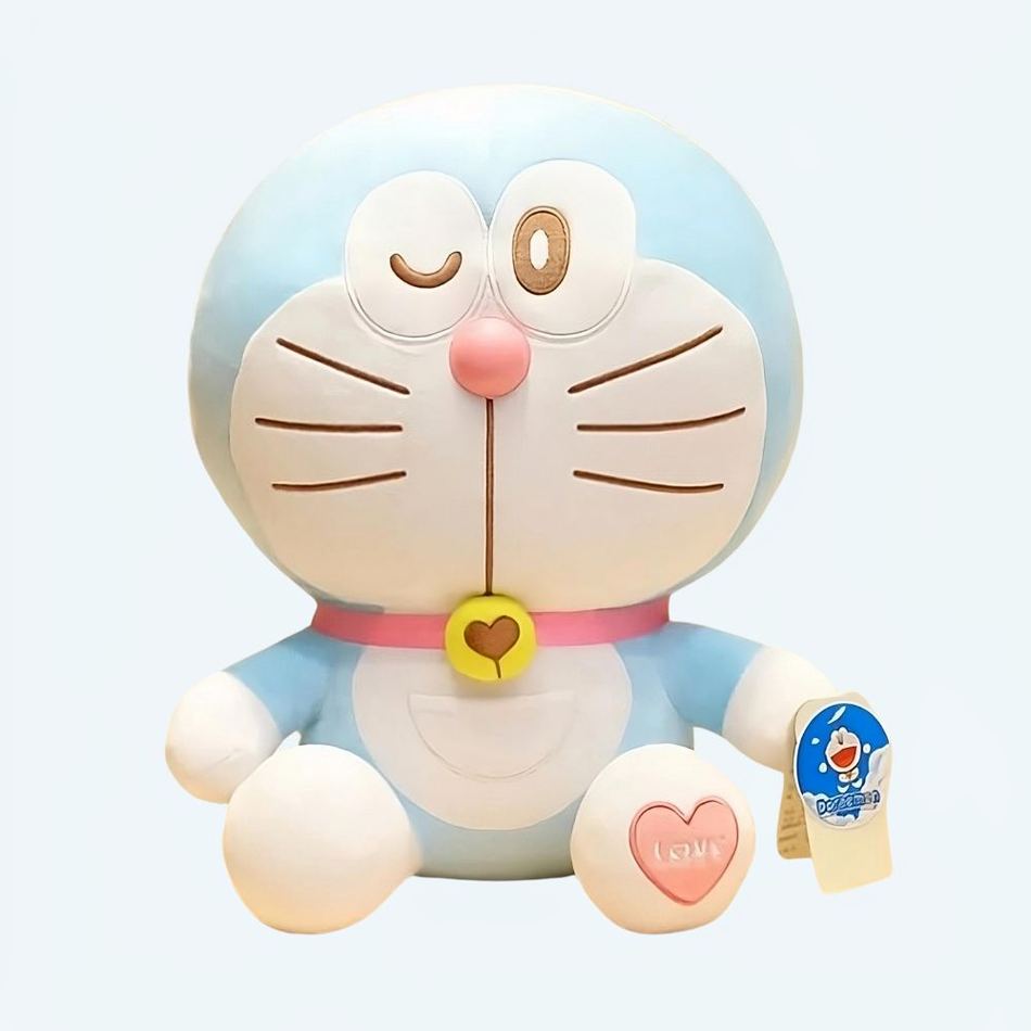 Peluche Doraemon clignotant doux enfant magique 23cm La compagnie de la peluche