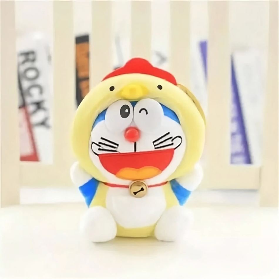 Peluche Doraemon poule déguisée douce câline enfant La compagnie de la peluche