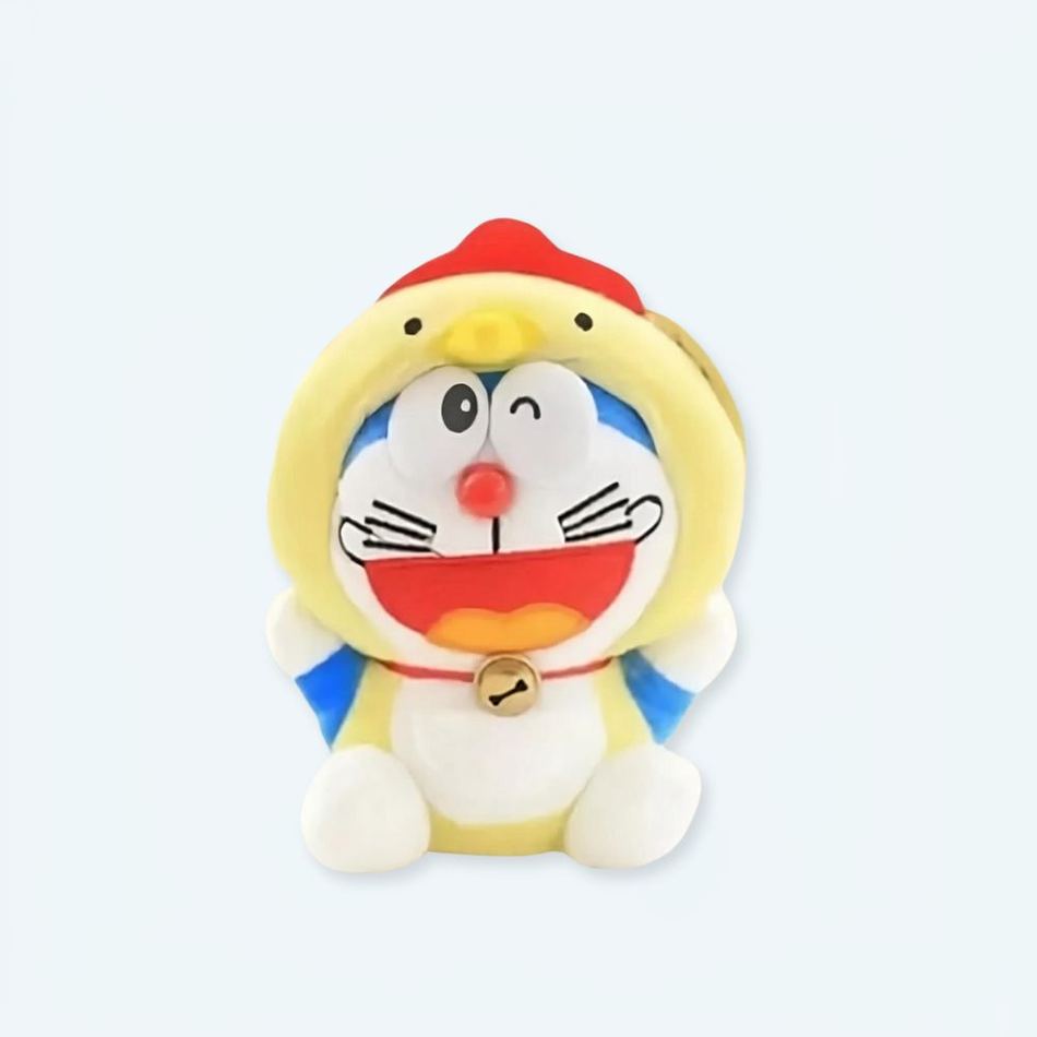 Peluche Doraemon poule déguisée douce câline enfant La compagnie de la peluche