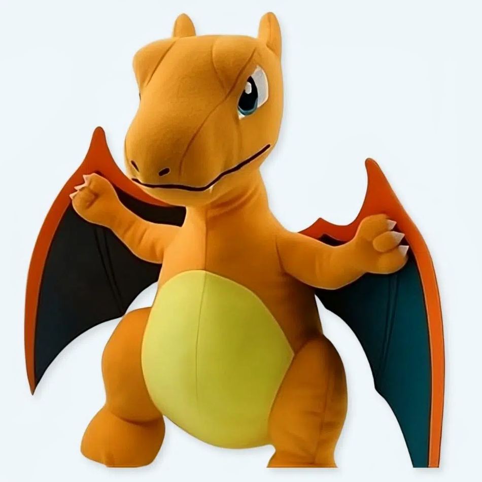 Peluche Dracaufeu assis doux enfant dragon câlin La compagnie de la peluche