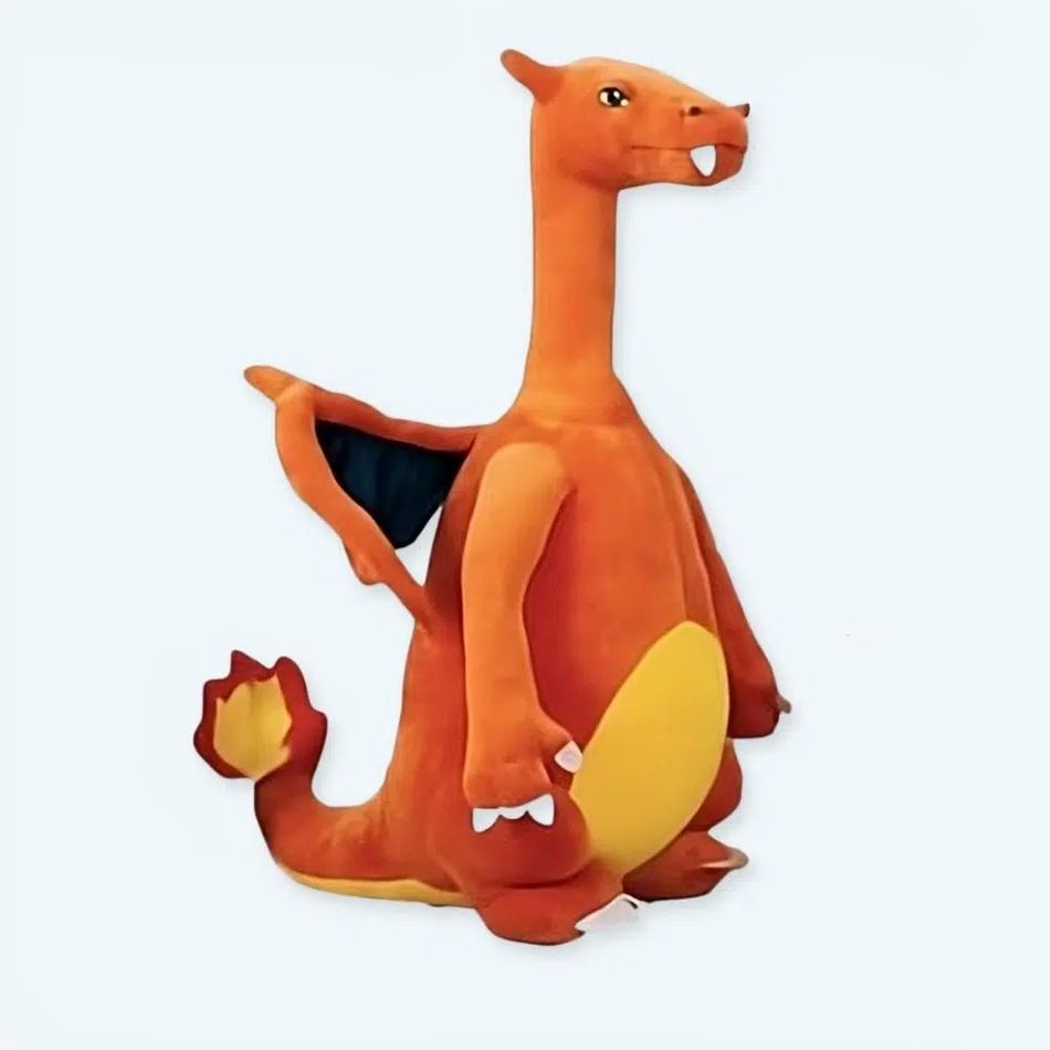 Peluche Dracaufeu géant orange doux collection enfant 30cm La compagnie de la peluche