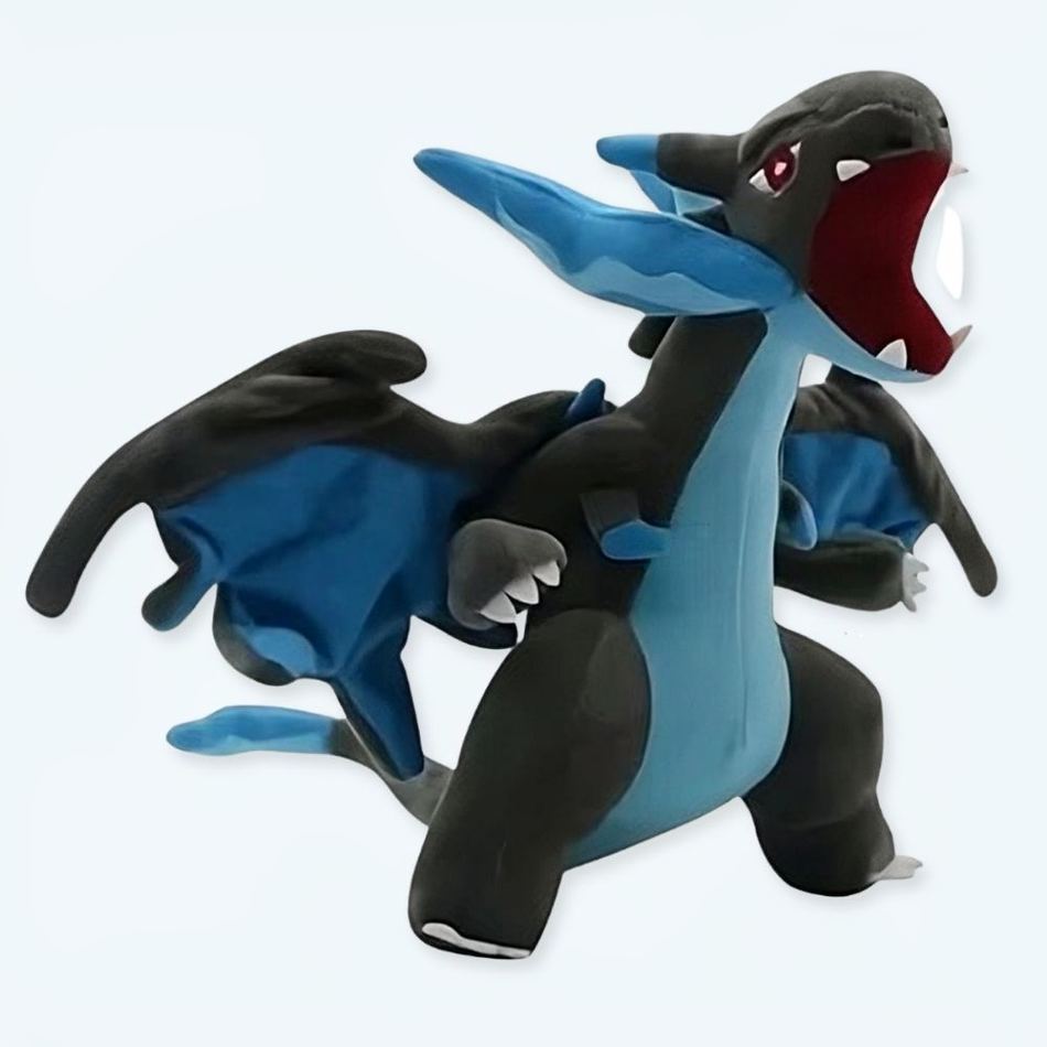 Peluche Dracaufeu X géant noir doux collection Pokémon La compagnie de la peluche
