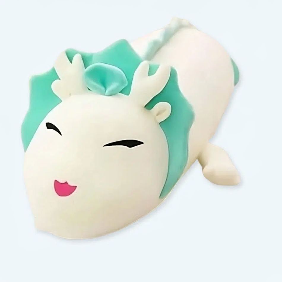 Peluche dragon blanc doux magie chaleureuse enfant La compagnie de la peluche